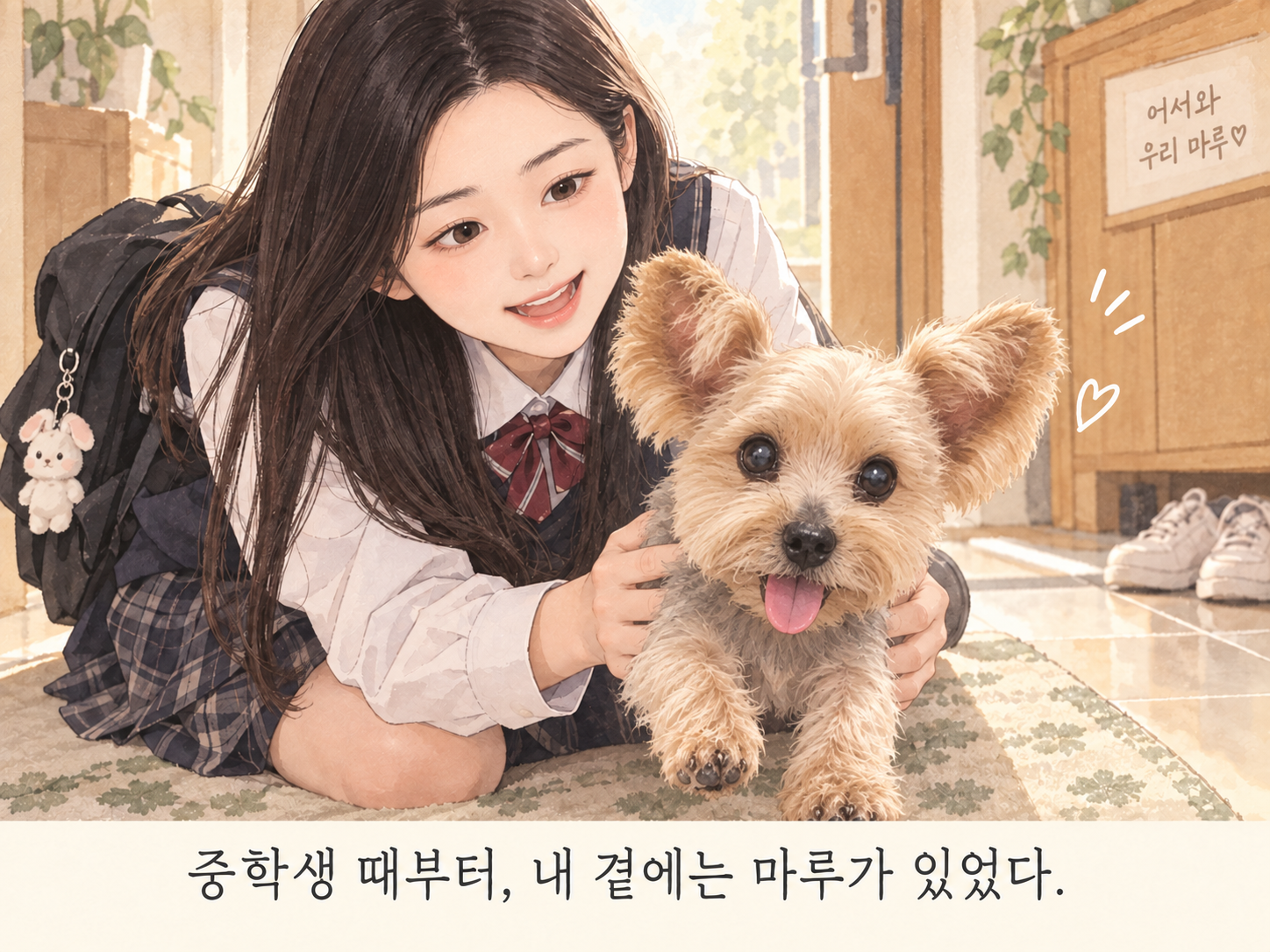 중학생 시절 마루를 처음 만난 장면