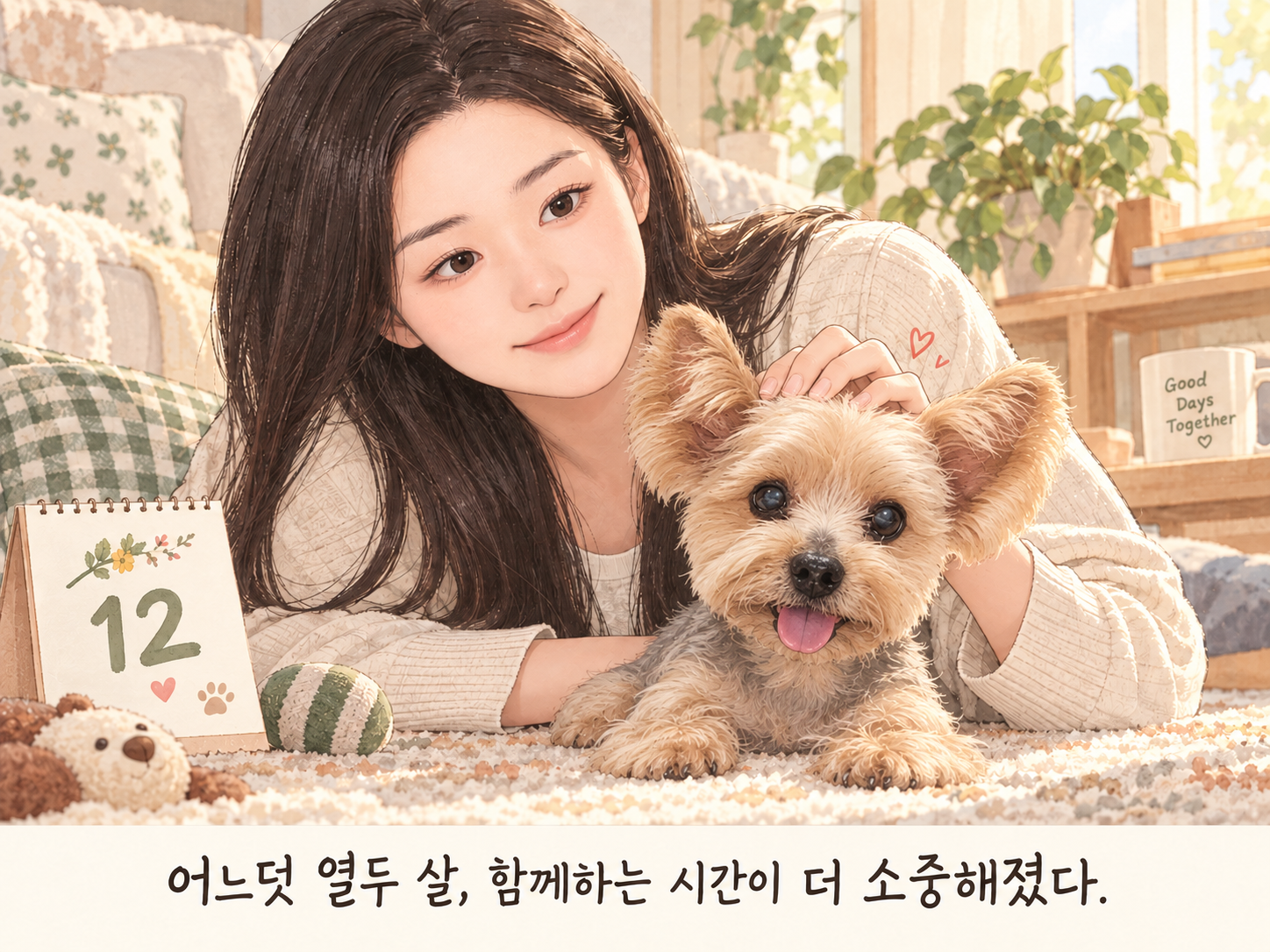 열두 살이 된 마루와 함께하는 시간